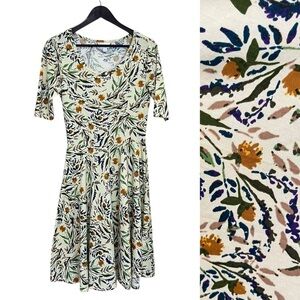 LuLaRoe Nicole Fit and Flare Floral Dress